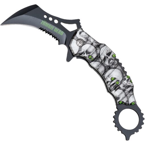 Zombie Taschenmesser Dead Karambit Skulls - Abbildung 1